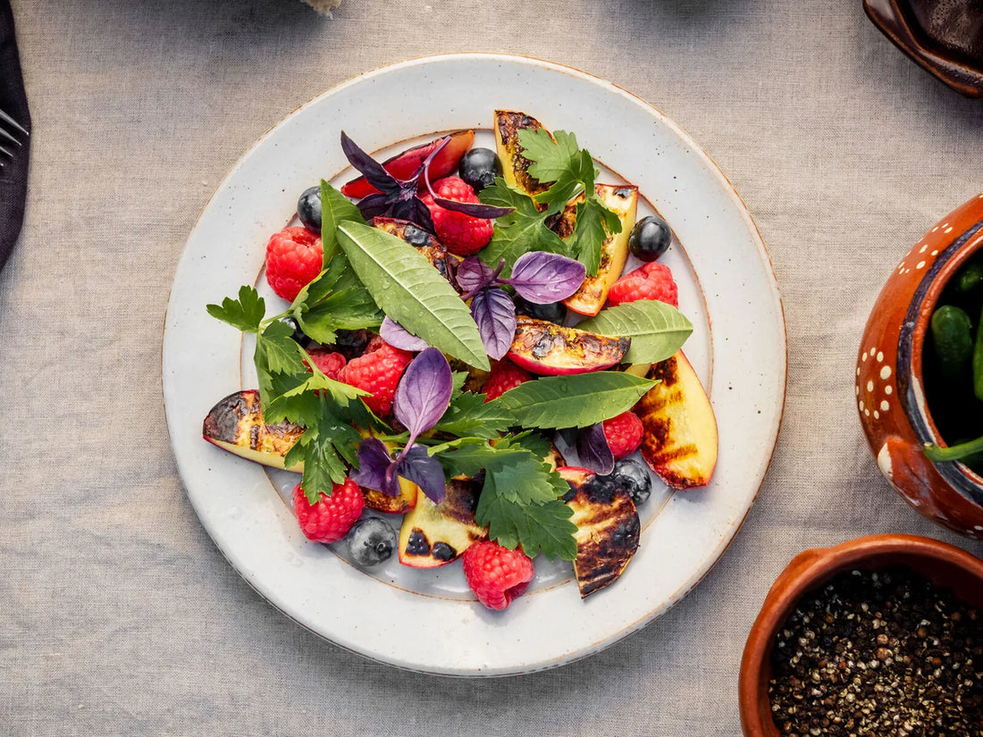Grilled Peach Salad with XO